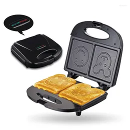 Bread Makers Mini Electric Sandwich Maker Panini Waffle Non-StickToaster Coating Cake Grill Machine For Kid's Snacks Breakfast 750W