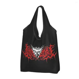 Shopping Bags Lorna Shore Band Bag Reusable Grocery Tote Large Capacity Recycling Washable Handbag