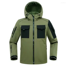 Men's Jackets Military Tactical Suit Men Outdoor Warm Windproof Waterproof Jacket Combat Cotton Mountaineering Tracksuits Hood Thermal