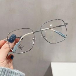 Sunglasses Frames Style Polygon Shape Eyeglasses Frame Men Blue Light Blocking Glasses Women Big Size Women's Eyeglass