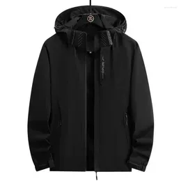 Men's Jackets Spring And Autumn Waterproof Hooded Mountaineering Jacket Outdoor Camping Sports Coat Male Clothing Thin Overcoat