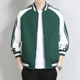 Men's Jackets M-5XL Mens Spring Autumn Male Coats Stand Collar Zipper Mixed Colours Casual Korean Loose Outerwear Top Clothes H67