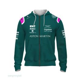 2024 Modelmen's Hoodies Sweatshirts Men's Outdoor 2021 New F1 Suit Long Sleeved Coat Windbreaker Autumn/winter Wear Aston Martin Racing Team