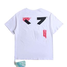 Luxury Mens T Shirt Tops Tees Offs Brand T-shirts Designers Men Women Offswhite Casual T-shirt Summer Classic Tshirts Back Paint Arrows White Short Sleeve Tshirt 4XJ2