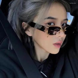 Sunglasses Fashion Women Men Earring Rimmed Sun Glasses Brand Design Outdoor Eyewear Shopping Rectangle Punk UV400