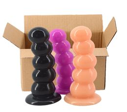 Unisex Big Dildo With Strong Suction Soft Anal Plug Anus Beads Butt Ball Sex Toy For Women Men Adult Bdsm Masturbation Product 7199484031