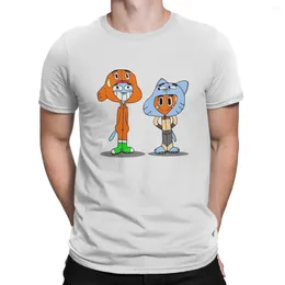 Men's T Shirts Cool T-Shirt For Men T-The Amazing World Of Gumball Vintage Cotton Tees Round Neck Short Sleeve Summer Tops