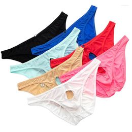 Underpants Underwear Sexy Men Briefs Jockstrap Ice Silk Breathable Man Erotic Quick Dry Men's Lingerie