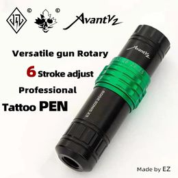 Machine Jz Supply Avant V2 Flip Rotary Pen Hine 6 Stroke Adjust Changeble All Tattoo Styles Cartridges Needles Custom Coreless Motor