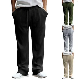 Men's Pants Loose Straight Stripe Jacquard Casual Slip And Yoga Business Trousers For Men