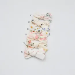 Hair Accessories 12Pcs/Lot Mini Flower Print Bowknot Hairpins Handmade Cotton Cute Bows Clip For Baby Girls Accessory