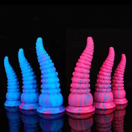 Dildos/Dongs Dildos/Dongs Silicone Octopus Tentacle Huge Animal Colorful Monster Prostate Massage Anal Butt Plug Sex Toy for Women Adult Toys 2