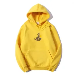Men's Hoodies Cute Kangaroo Printed For Men Women Spring Outing Sweatshirts Teenagers Casual Outer Sport Top Clothes