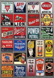 Motor Oil Vintage Metal Painting Tin Sign Garage Plaque Pub Wall Pub Cafe Car Home Art Decor Retro Animal Poster1609202