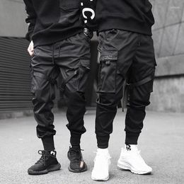 Men's Pants 2024 Joggers Cargo For Men Casual Hip Hop Hit Color Pocket Male Trousers Streetwear Overalls Sweatpants Harem Pant