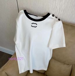 Womens T Shirt Designer For Women Shirts Letter And Dot Fashion tshirt With Embroidered letters Summer Short Sleeved Tops Tee Woman 88