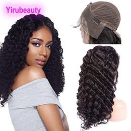 Wigs Brazilian Human Hair 13X4 Lace Front Wigs Deep Wave Curly Pre Plucked Virgin Hair Products Wigs With Baby Hairs 1030inch