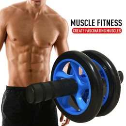 2019muscle Exercise Home Fiess Equipment Double Abdominal Power Wheel Ab Gym Roller Trainer Training