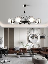 Chandeliers 2024 Living Room LED Chandelier Silver Chrome Decorative Ceiling Light For Bedroom Kitchen Island Loft Branch Hanging Lamp