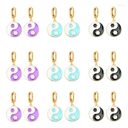 Dangle Earrings 2 Pairs Of Fashion Chinese Style Design Tai Chi Yin Yang Trend Ladies Jewellery Metal Pendant Wholesale