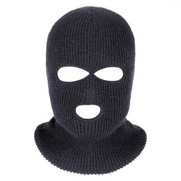 Bandanas Knitted Hat Ski Mask 3-holes Face Cover Riding Cycling Outdoor Warm Neck Yarn