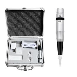 Machine Electric Tattoo Hine Set for for Eyebrows Lip Eyeliner Permanent Makeup Microblading Pen Tattoos with Needles Aluminium Box