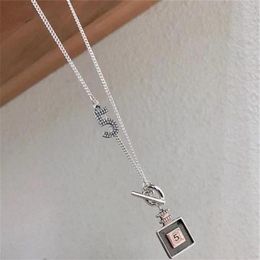 Miuoxion Retro Square Card Number 5 OT Buckle Necklace Simple Personality Jewellery Fashion For Women Feature Nmour Charm Gift Penda282k