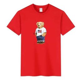 2023 Brand bear polo shirts Men's T-Shirts designer shirt Sports Summer cotton fashion mens women Tees Black luxury clothes dunks clothes t shirts for menKQCQ
