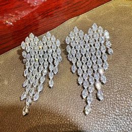 Dangle Earrings Bilincolor Fashion Big Heart Tassel Earring For Women Wedding Gift