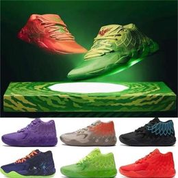 Box with 2023 Lamelo Ball 1 Mb.01 Basketball Shoes Sneaker and Morty Purple Cat Galaxy Mens Trainers Beige Black Blast Buzz Queen Not From Here Sports Sneaker