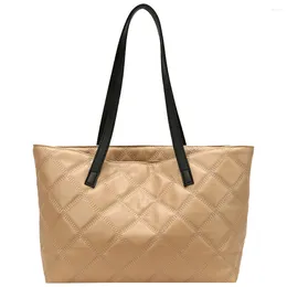 Evening Bags Women Casual Satchel Bag Large Capacity Diamond Quilted Tote Purse Versatile PU Leather Trendy Everyday Commuting