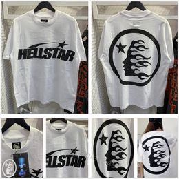 Mens TShirts hellstar shirt t shirt graphic tee mens designer shirts clothes hipster washed fabric street graffiti Lettering foil print vintage summer c GCA1