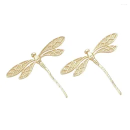 Pendant Necklaces 2pcs Brass Dragonfly Pendants Real 18K Gold Plated Insect Metal Charms For Necklace Bracelet Earring Jewelry Making