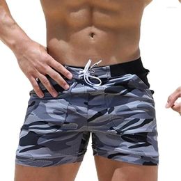 Men's Shorts Swimming Trunks Summer Fitness Fashion Sports Beachwear Quick-Drying Stretch Beach Pants