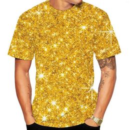 Men's T Shirts Men 3d Shirt Trendy Luxury Gold Pattern T-shirt Sports Casual Short Sleeve Summer Street Clothing