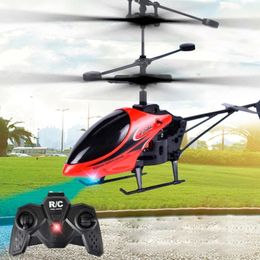 24Ghz 2 Channels Alloy Mini RC Helicopter with LED Light for Kids Adult Indoor Gift Boys Girls Dropship 240117