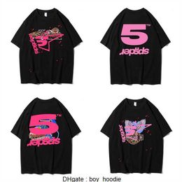 Designer Fashion Clothing Hip hop Tees TShirts Young Thug Star Same Sp5der 555555 Pink Tee Eagle Short Sleeve T-shirt 3D9S