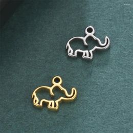 Charms 10pcs/ Lot Wholesale Stainless Steel Tiny Elephant Pendants Accessories Supplies DIY Jewellery For Necklace Earrings Making