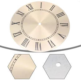 Wall Clocks Artware Replacements Clock Dial Face Gold Aluminium Replacement For DIY 243mm Diameter