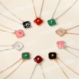 Classic Fashion Pendant Necklaces for women Elegant cz Four Leaf Clover locket diamond Necklace Highly Quality Choker chains Desig279w