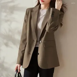 Women's Suits Over Solid Outerwear Long Jacket Dress Female Coats And Jackets Clothing Loose Blazers Spring Youthful Woman Clothes