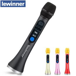 Speakers Lewinner L899 Wireless Microphone 30W Mic Karaoke machine Professional Bluetooth Handheld Portable Speaker KTV Player