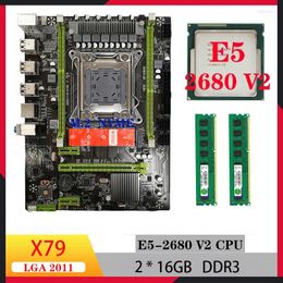 Motherboards X79 Xeon Kit E5 2680 V2 M.2 NVME 2 16GB Ddr3 RECC Lga 2011 Combo Motherboard Cpu Ram For Gamer