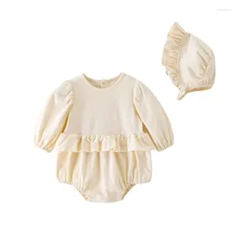 Rompers Born Baby Bodysuits Spring Autumn Long Sleeve Princess Ruffles Girls Onesie Outfits Clothes