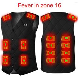 Hunting Jackets 16 Places Zones Thermal Electric Heating Clothing 3 Gears Heated Vest Women Men For Camping Hiking