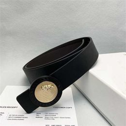 50% OFF Designer New Belt double-sided two Colour genuine leather beauty head sea monster 3.8cm belt