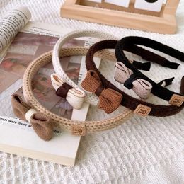 Hair Accessories Winter Cute Wool Bow Hairbands Headband Children Girls Kid Kawaii Head Hoop Bands Scrunchie Headdress Ornaments