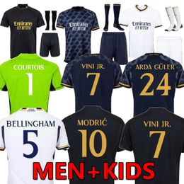 S-4XL 23 24 BELLINGHAM VINI JR Soccer Jerseys KROOS Tchouameni 2023 2024 Football Shirt RODRYGO CAMAVINGA MODRIC VALVERDE RUDIGER Men Kids Kit Adult suit Uniforms