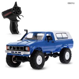 EBOYU WPL C24 RC Truck 1 16 24GHz 4WD Car with Headlight Remote Control Crawler Offroad Pickup RTR Gift Toy for Kids 240117