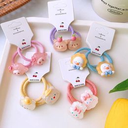 Hair Accessories 10pcs/Set Cartoon Animal Elastic Bands For Baby Girls Plastic Kids Ties Rope Ponytail Holder